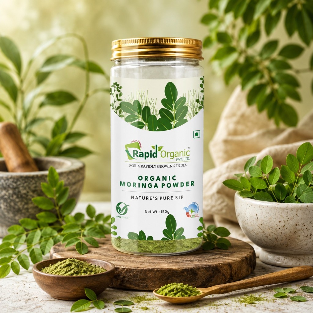 Organic Moringa Powder 150g jar